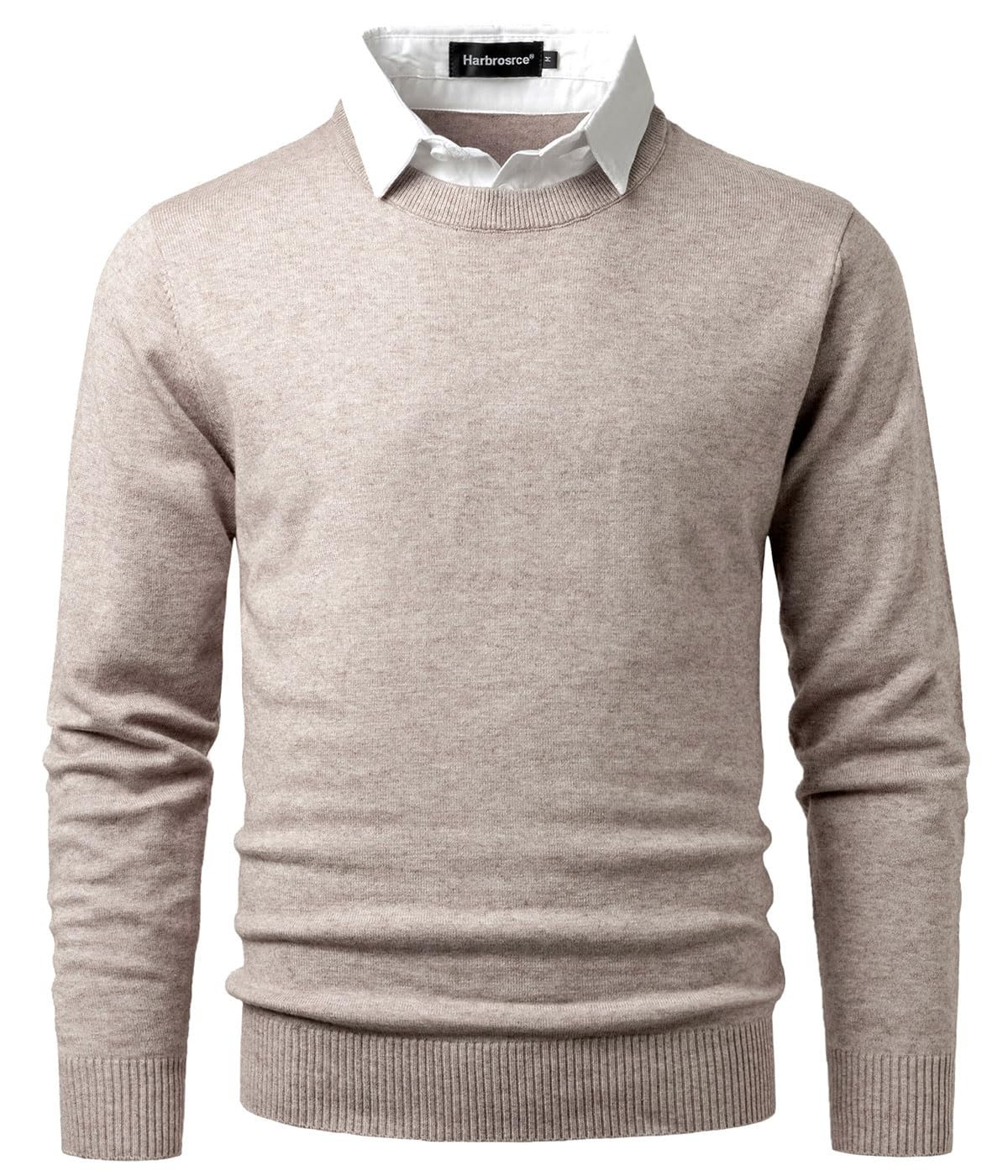 Jersey Hombre Suéter de Punto Jersey con Cuello Camisero Jerséis Fino Cuello Redondo Casual Jersey 2 in 1 Trabajo Sudadera de Manga Larga