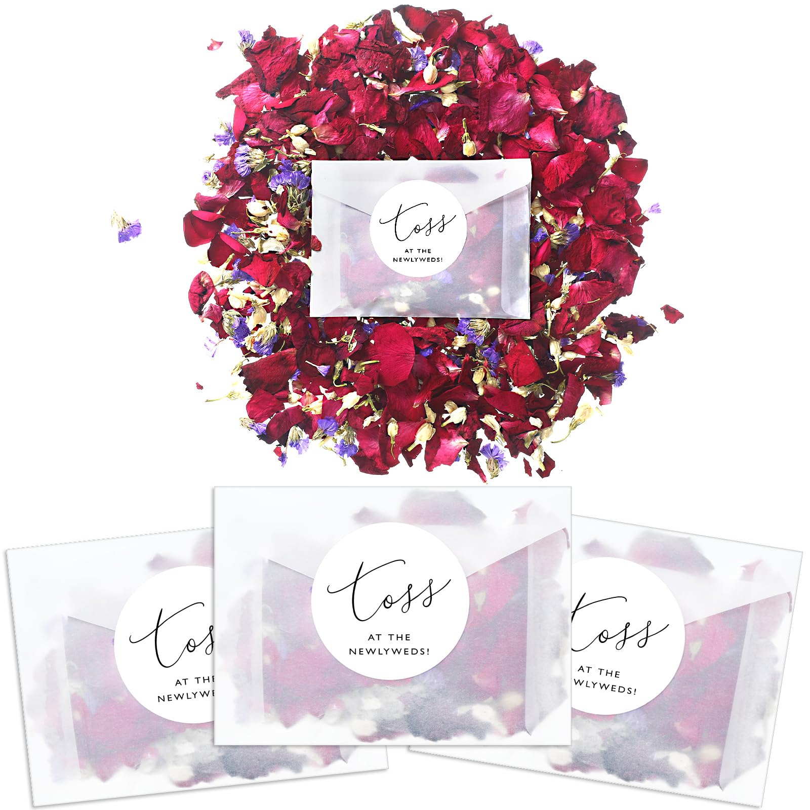 Nuanchu 50 Pack Wedding Dried Flower Petals Confetti Send off Ideas Natural Real Dried Flower Rose Petal Confetti for Wedding Party Decoration Proposal Bath