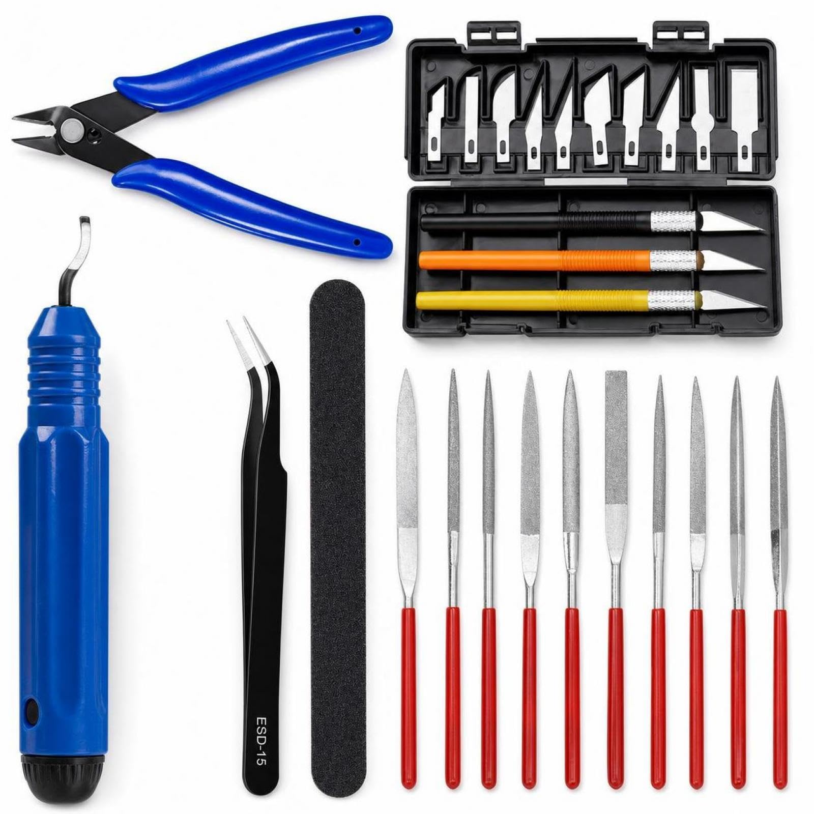 3D Printer Model Finishing Tool Kit for Deburring, Support Removal, and Trimming-image-23