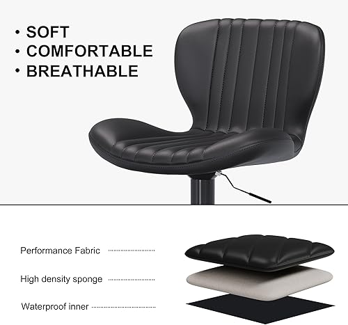 Miniatura 4 de JAMFLY Juego de 4 taburetes de bar, taburetes de bar ajustables de cuero, taburetes de bar modernos, sillas de isla juego de 4 para cocina, color