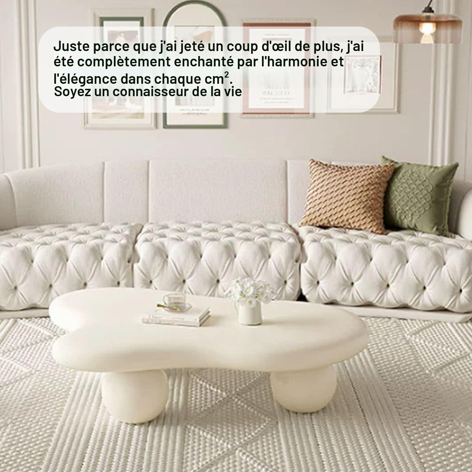 Moderna mesa de centro irregular de dibujos animados, diseño minimalista de tres patas de nube para sala de estar, muebles de interior elegantes, perfectos para niños y adultos