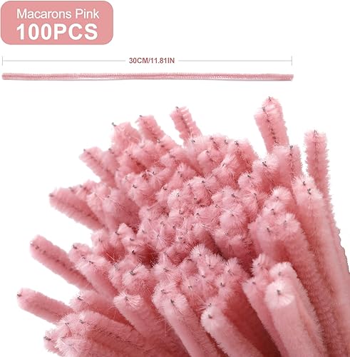 Miniatura 9 de 100 piezas de limpiadores de tuberías para manualidades, limpiadores de tuberías con tallo de felpilla, limpiadores de tuberías verde claro,