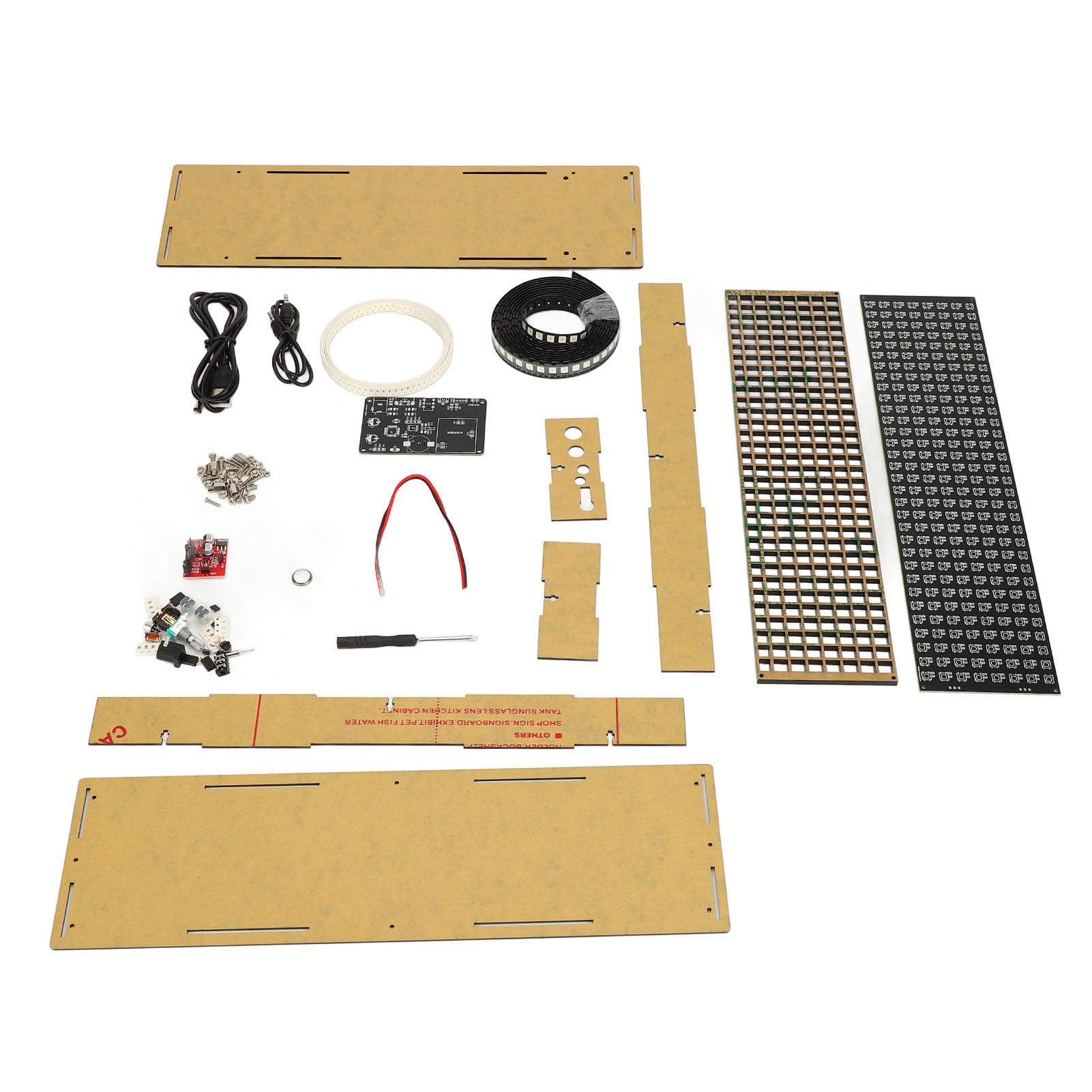 Orologio digitale Kit di saldatura Controllo vocale Dimmerabile Rgb Full Color 32x8 Dot Spectrum Parti di progetti elettronici per appassionati di elettronica e studenti