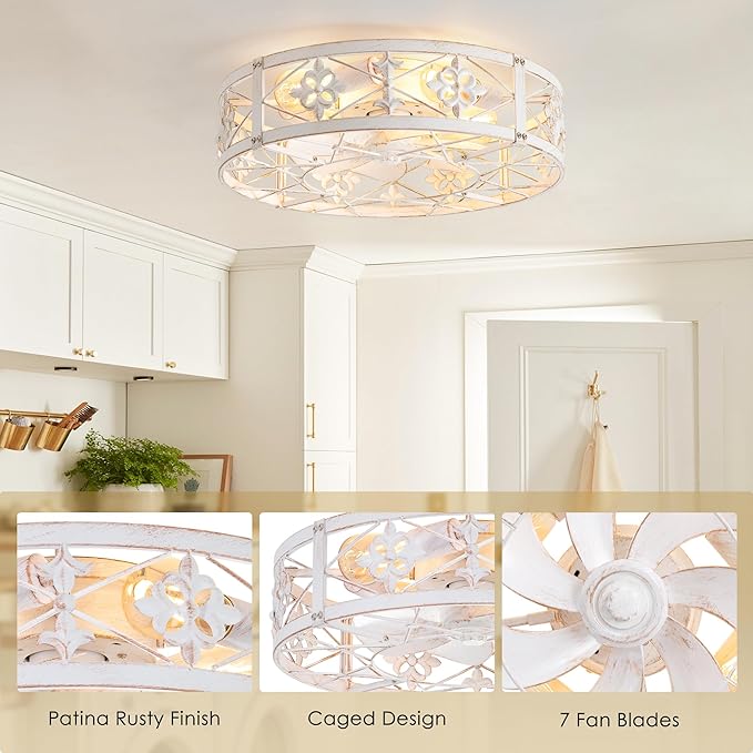 Ventilador de Techo 20 Pulgadas con Luz y Control Remoto 24V miniatura 7