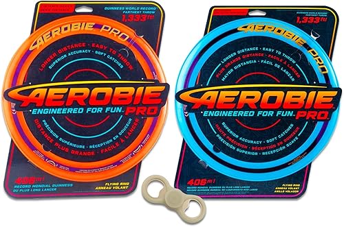 Game Party Aerobie Ultimate Frisbees para actividades al aire libre de verano, paquete de 2 unidades con discos voladores Aerobie Pro con Fidget