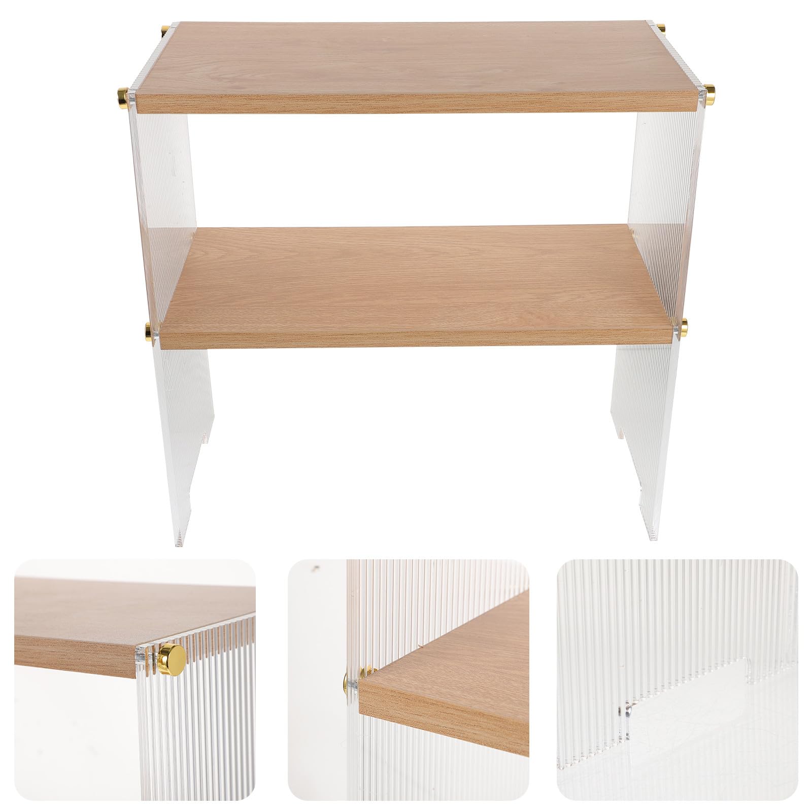 Toyvian Mehrschichtiges Küchenregal und Acryl Organizer für Arbeitsplatte und Badezimmer Platzsparende Tassenablage und Kosmetikregal