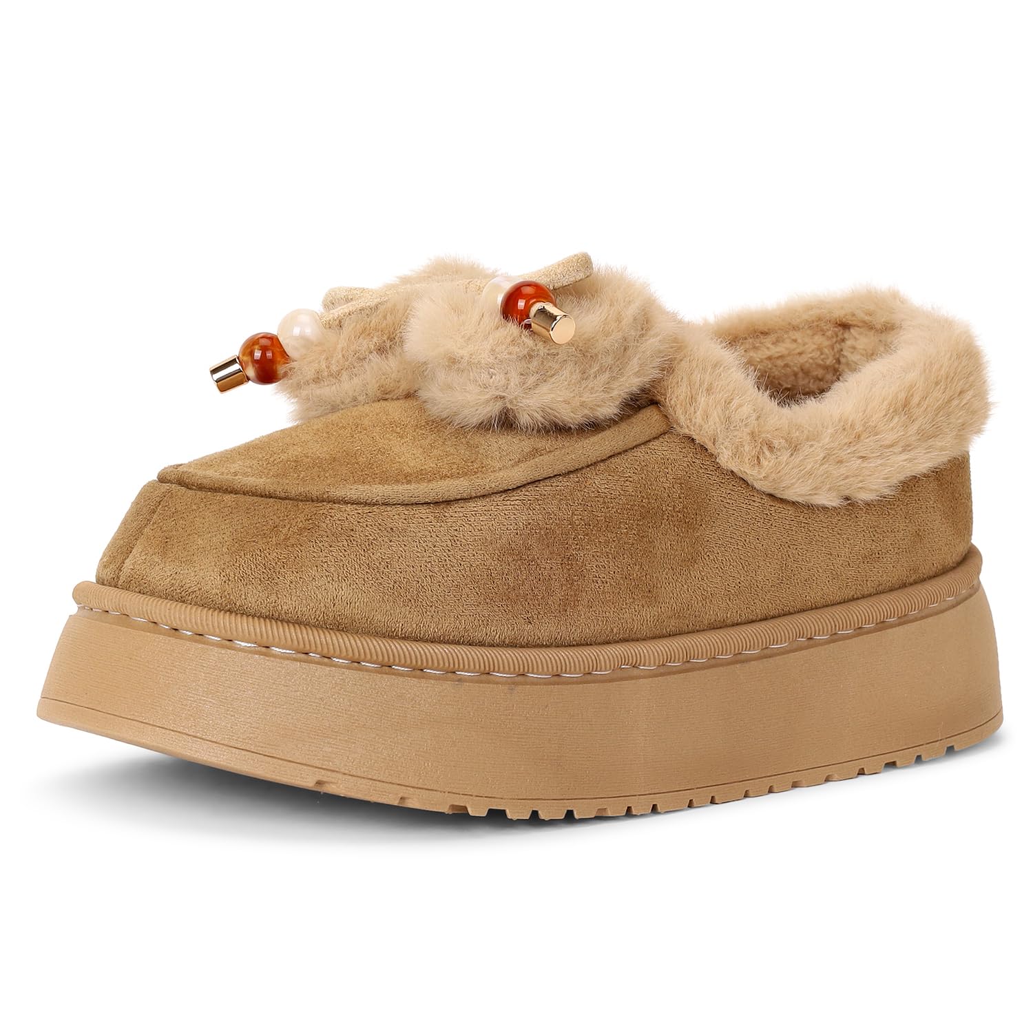 cassiey Comfortable Indoor/Outdoor Winter Snow Boots |Womens Slip on Fur Shoes-picture-20