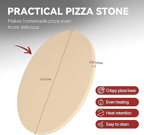 Miniatura 4 de Horno de pizza para exteriores con piedra de pizza de 13 pulgadas, 13,000 BTU, máquina portátil de pizza de gas propano con patas plegables para