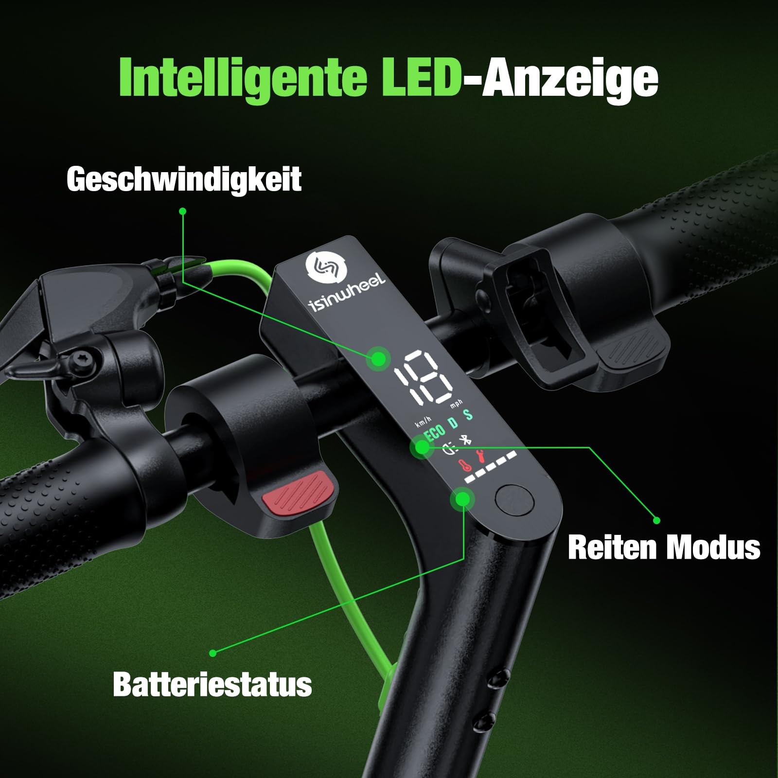 Trottinette électrique ABE avec Homologation routière, 11, 10, 8,5", 30 km, 40 km, portée Max. 80 km, capacité de Charge jusqu'à 150 kg et Double Amortissement des Chocs, Trottinette électrique ABE