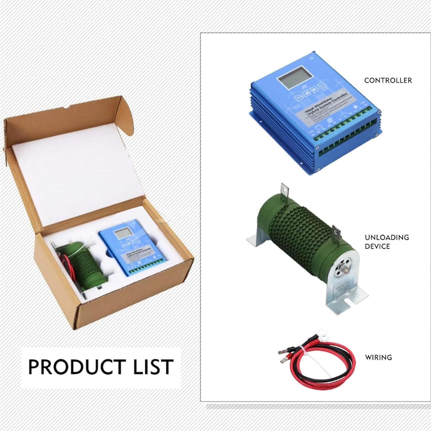 13000W Renewable Energy Controller Universal for Off Grid Wind Solar Hybrid Systems Hybrid Charge Controller,12V24V