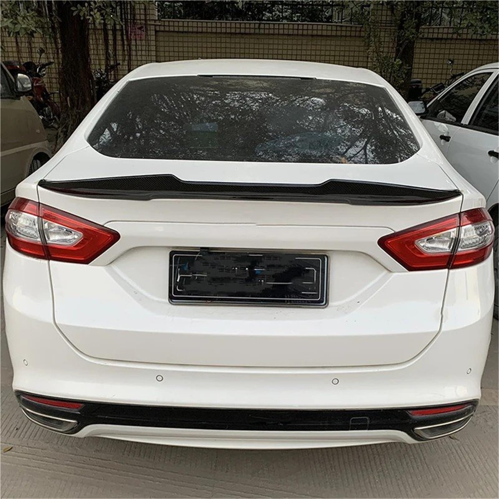 Dla Ford Dla Mondeo 2013-2017 Skrzydło Na Klapie Lotka Tylny Spoiler Bagażnika Akcesoria Dekoracyjne Do Karoserii Spojler Tylny Trunk Wing(Real Carbon Fiber)