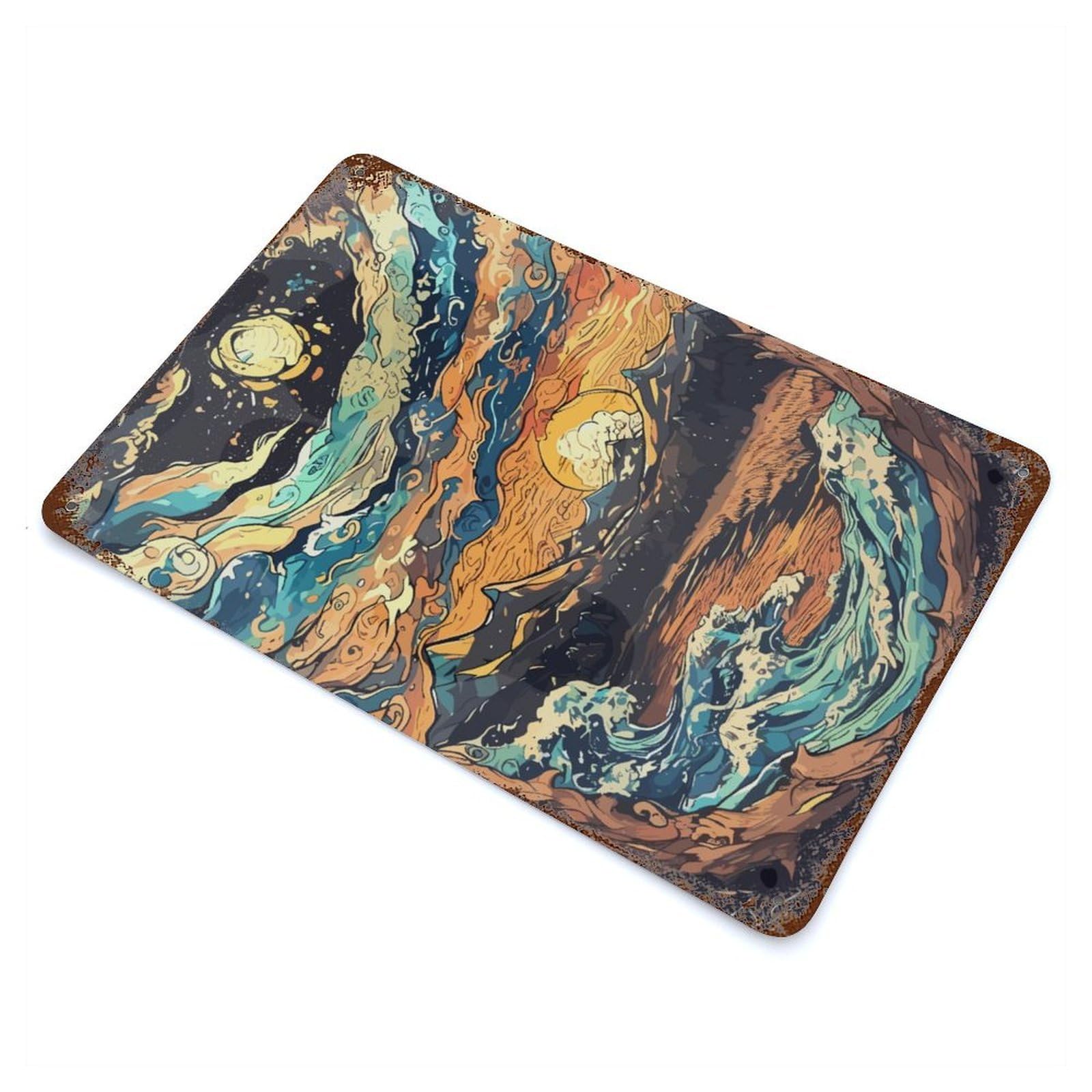 Legend Paint Nature Rustic Tin Plaque 11.8"x7.9", Ideal for Shed, Workshop And Garage Wall Decor