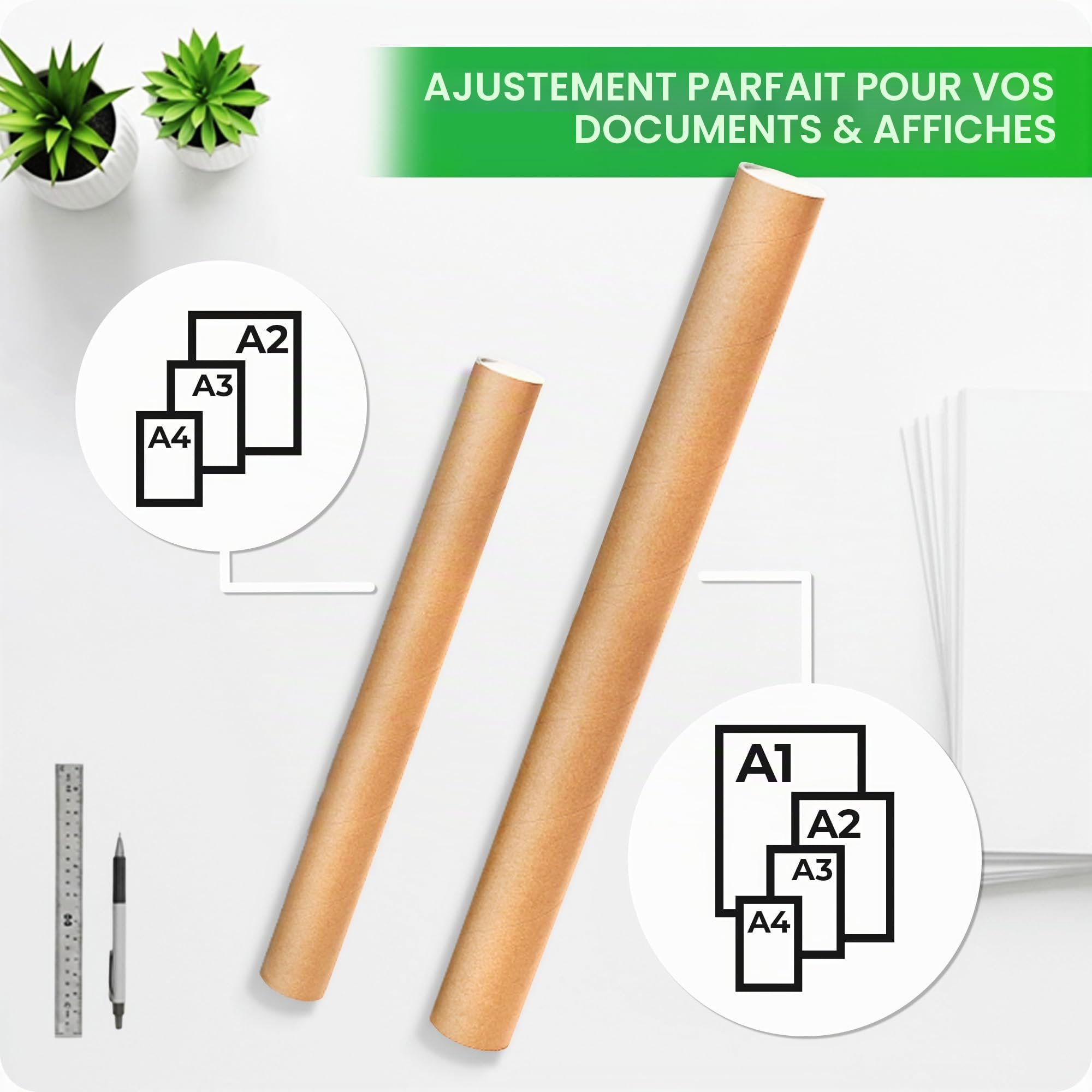 V1 TRADE Rouleau d'expédition 50 x 550 mm pour dessins et affiches