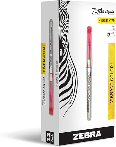 Zebra Z-HL 3 cámaras subrayador de tinta líquida, Rosado