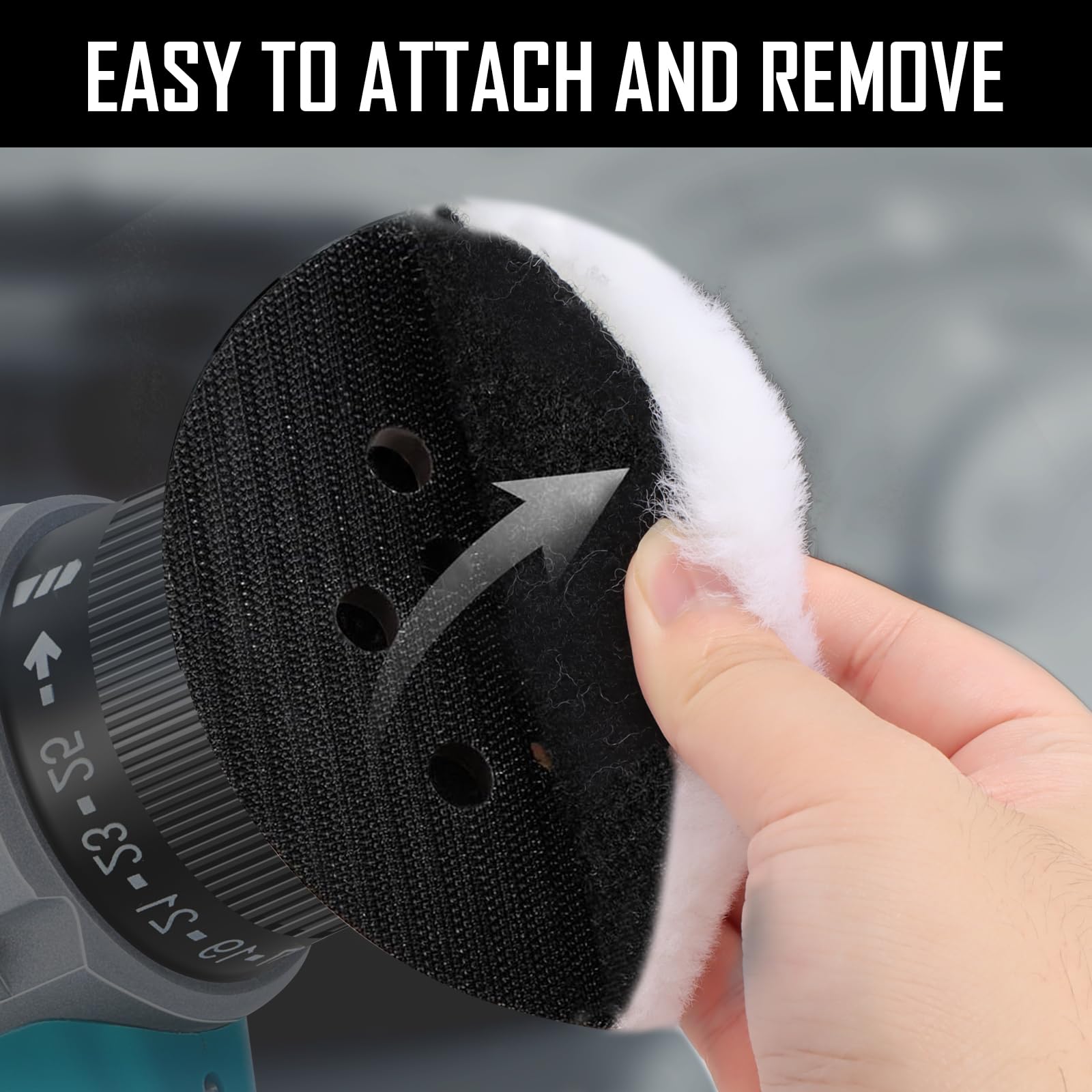 Inserto per lucidatura, compatibile con levigatrice orbitale Bosch, 4 dischi per lucidatura in lana d'agnello, 125 mm, per levigatrice orbitale con velcro per auto, pavimenti in sughero, ecc