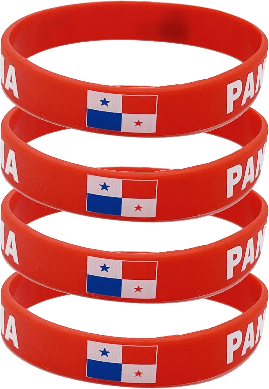 4 Pcs Panama Panamanian Country Flag Rubber Bracelets, National Flag Silicone Bracelet, Rubber Wristbands Patriotic Decorations Gift - Image 3