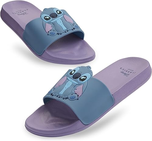 Disney Stitch Slides Girls Beach Shoes Pool Sandals Rubber Shoes Comfy Slides fo