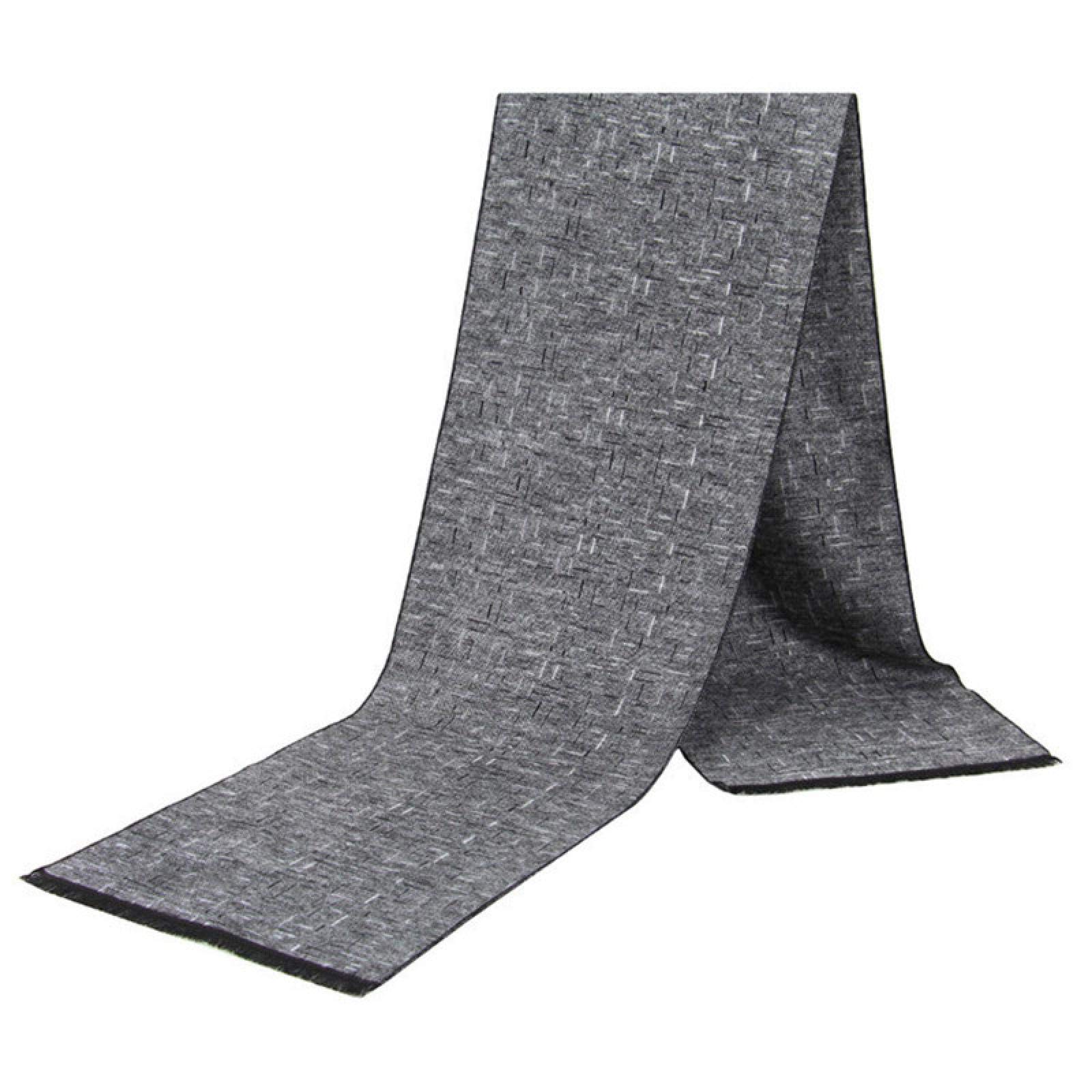 Bufanda para hombre de negocios, casual, de lana, gruesa, de imitación de cachemira, para hombre, cálida, cepillada, a cuadros, 5