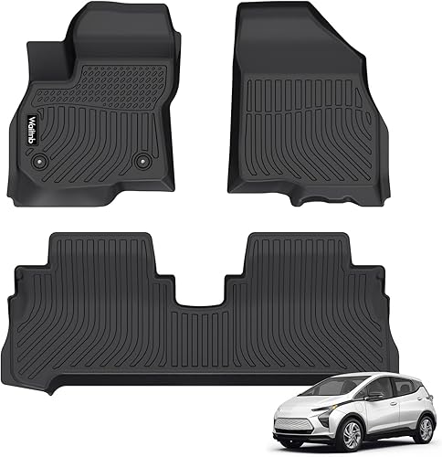 Wailtnb Alfombrillas de Piso para Automóvil de Ajuste Personalizado Chevrolet Bolt EV (No para EUV) 2017-2024 Revestimiento de Piso para Todo Clima