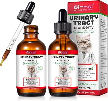 Urinary Tract for Cats, Natural Cat Urinary Tract Infection Treatment Drops Supports Bladder, Kidney Stone, Cat UTI, Cranberry Kidney Bladder Support Supplement, Chicken Flavor - 60ml / 2.02oz-2PCS