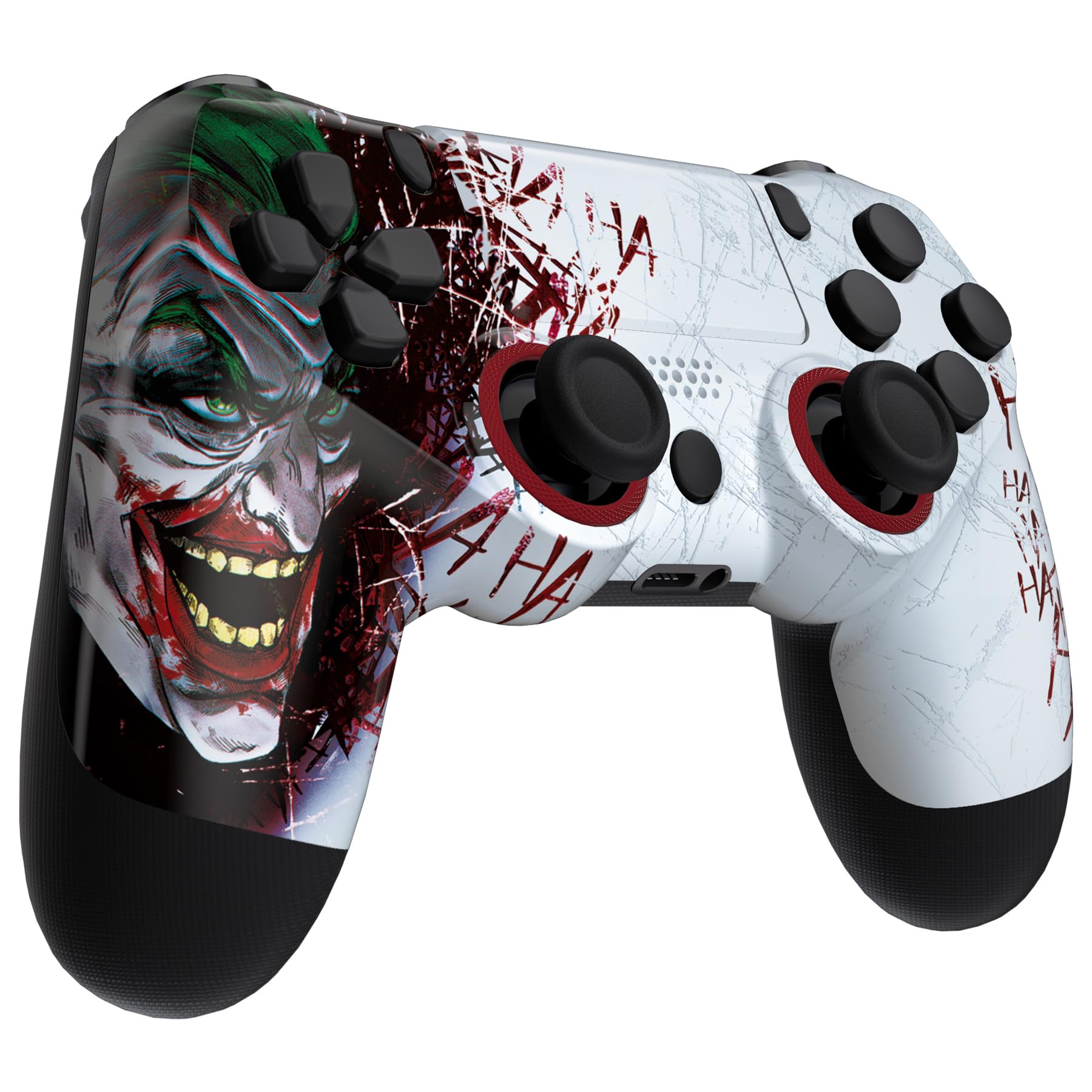 eXtremeRate Cover Custodia Touchpad Compatibile con ps4 PRO Slim Controller,Ghost Copertura Frontale Case Scocca Touchpad Compatibile con ps4 Joystick JDM-040/050/055-HAHAHA