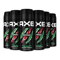 Axe Deodorante Uomo, Axe Africa, Freschezza Fino a 48h di Protezione, Deodorante Spray, Senza Sali di Alluminio, Adatto per Ascelle e Corpo*, Tecnologia Proteggi Odori, 6 Pezzi da 150 ml