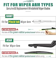 Vista 413 de 26" 20" 16" Windshield Wiper Blades Replacement for Dodge Grand Caravan 2008-2020 / Chrysler Town & Country 2008-2016 Premium All Weather Front Rear