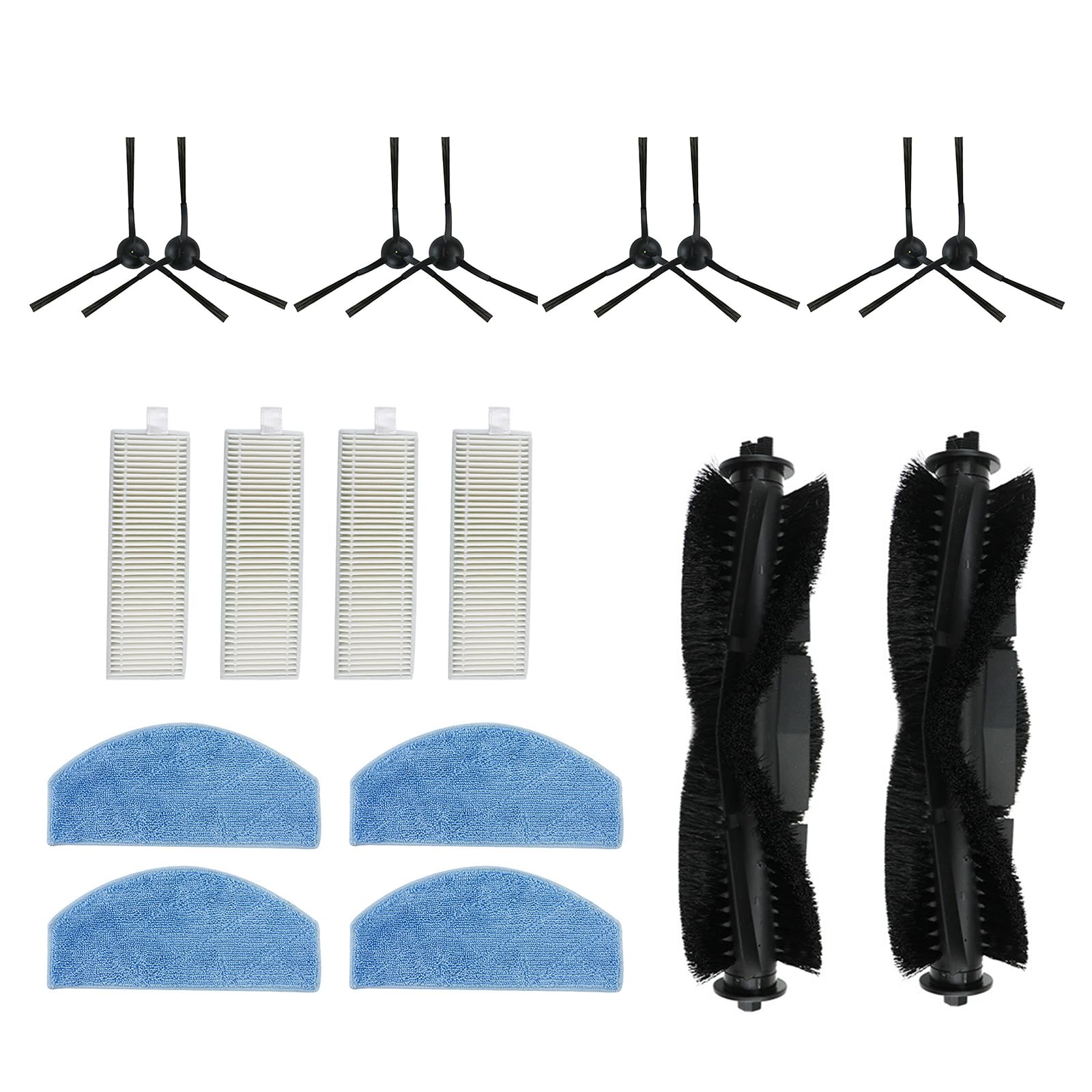 Kalttoy Side Brush Mop Pad Sweeping Robotic Replacement Part Filter Sweeping Robot Accessories ABS for Tikom G8000Pro Robot Vacuum Side Brush
