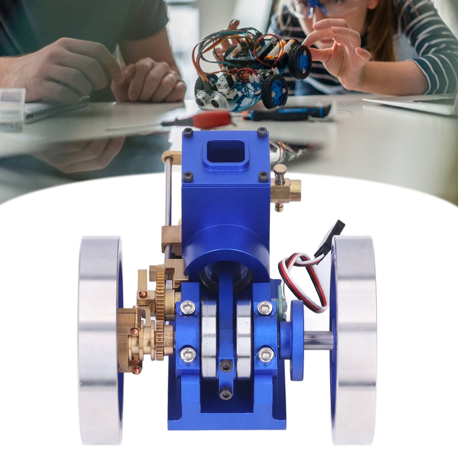 Mini kit modello di motore a combustione interna in metallo di alta precisione, set didattico STEM funzionante a gas per esperimenti di fisica per studenti, insegnanti e ap