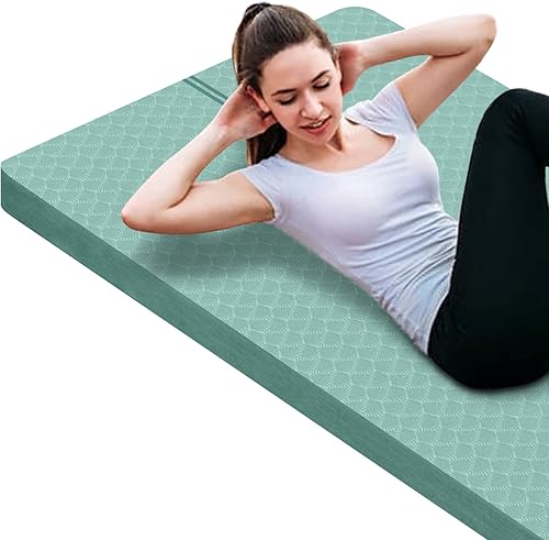 nuveti Esterilla de ejercicio grande  0.591 in0.787 in1.181 in de grosor  Alfombrilla de entrenamiento para fitness, yoga, pilates, estiramiento y