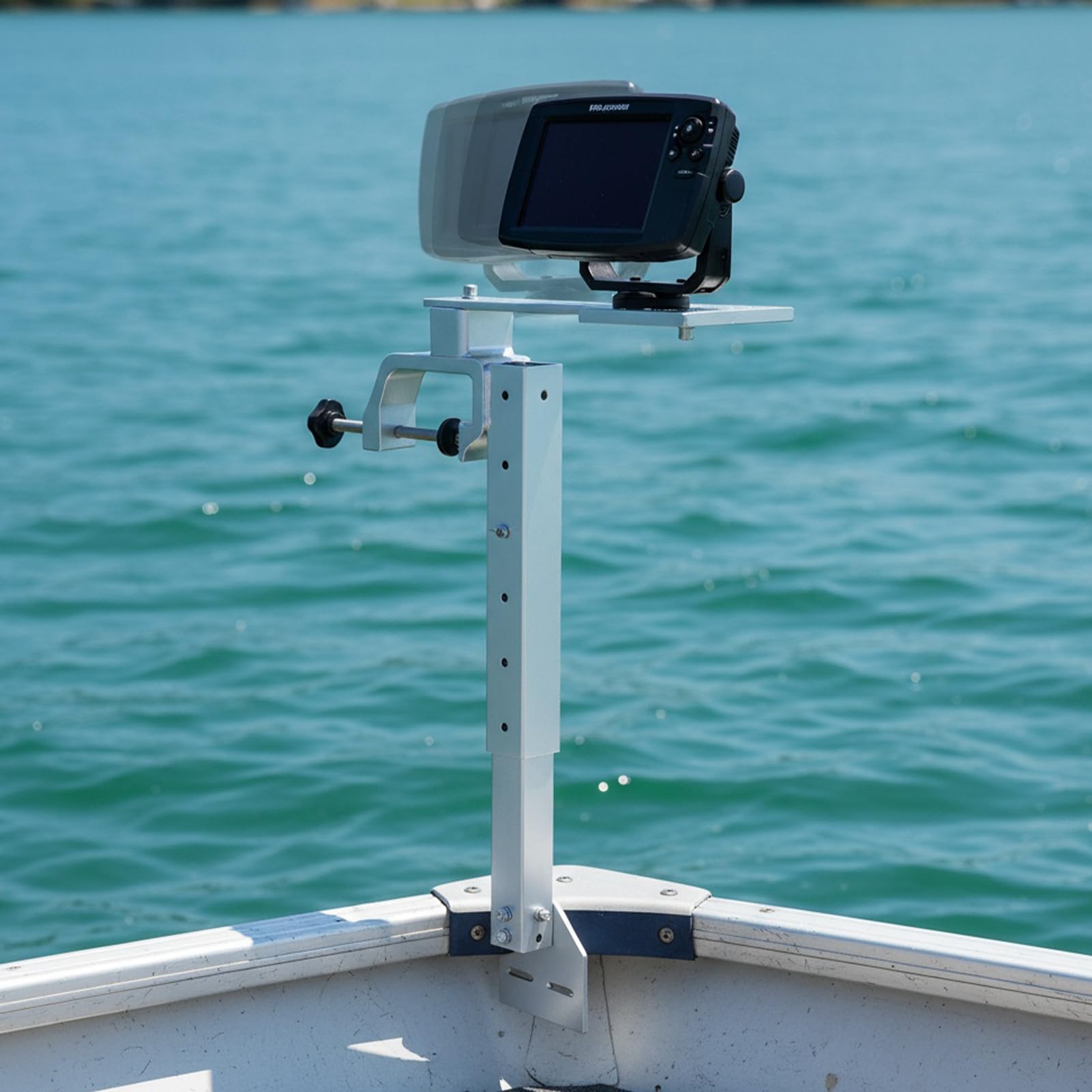 Soporte Para Sonda De Pesca 360 Grados Giratorio Ajustable Telescópico | Soporte Portátil Para Detector De Profundidad Para Bote, Marina, Remo, Pesca, Consola, Cubierta