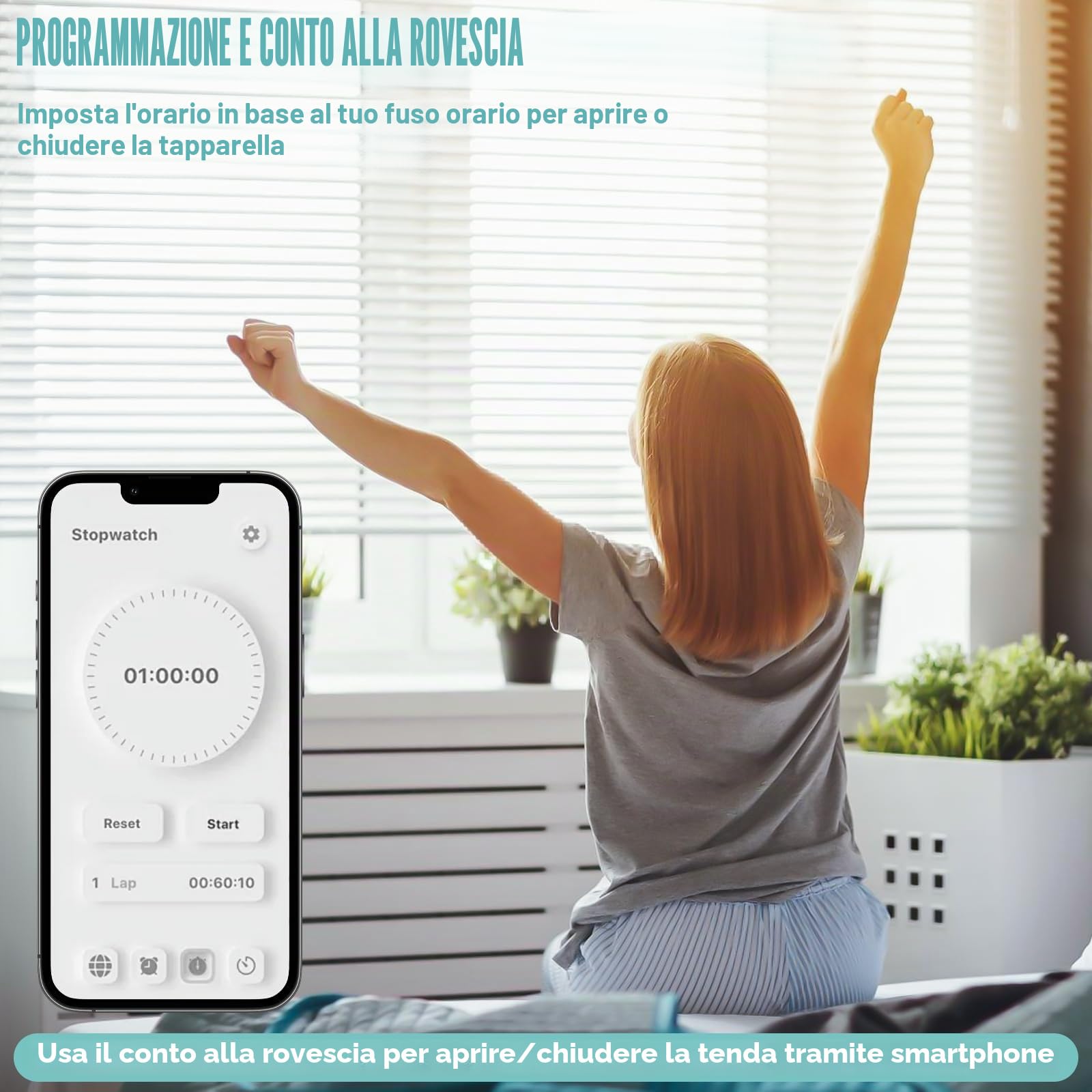 Tuya WiFi, interruttore per tapparelle, modulo per tapparelle, 2,4 GHz, controllo Alexa Smart, controllo app per tapparelle, funzionamento con Alexa/Google Home, 4 pezzi