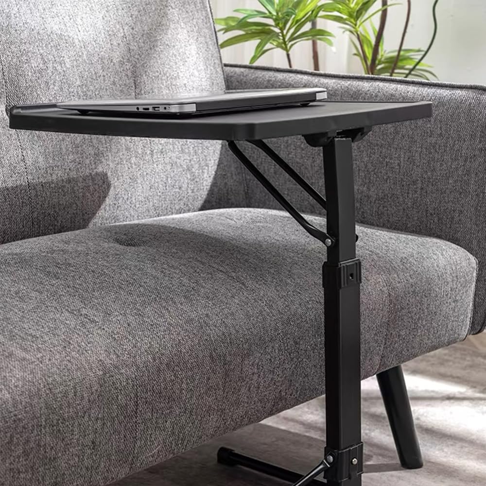 Table de Lit,Bureau Debout Mobile,Table d'appoint Canapé Portable Réglable en Hauteur,Bureau Ordinateur Portable à Domicile,Plateau Repas canapé