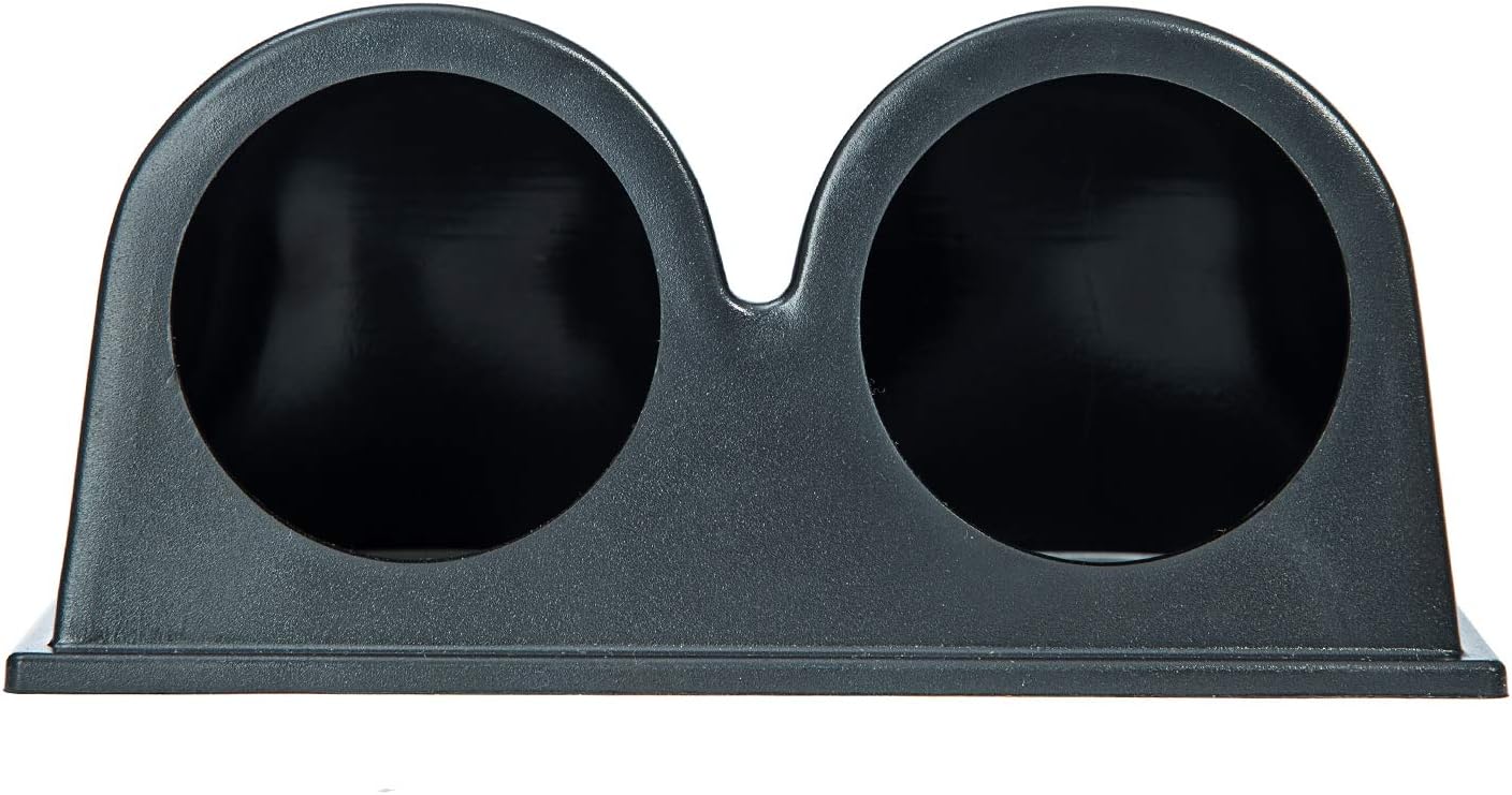 Universal 2inches 52mm Dual Hole Dash Dashboard Gauge Meter Mount Pod Holder Black Cover for Car Exhaust Gas Oil Water Temperature Temp Voltage Air/Fuel Ratio Turbo Boost Gauge