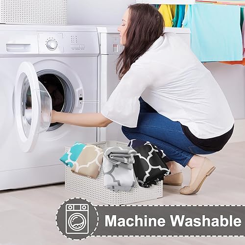 Miniatura 6 de Mantel Homing de tela de poliéster marroquí, resistente al agua y lavable, con textura rectangular, sin arrugas, para reuniones y exteriores