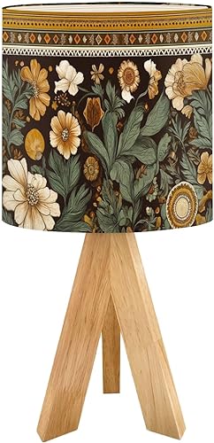 Miniatura 19 de Tripod Table Lamp Retro Checkered Peel Stick Geometric Abstract Modern 1970s Bedside Lamps Small Lamp Nightstand Lamp with Linen Lampshade Table