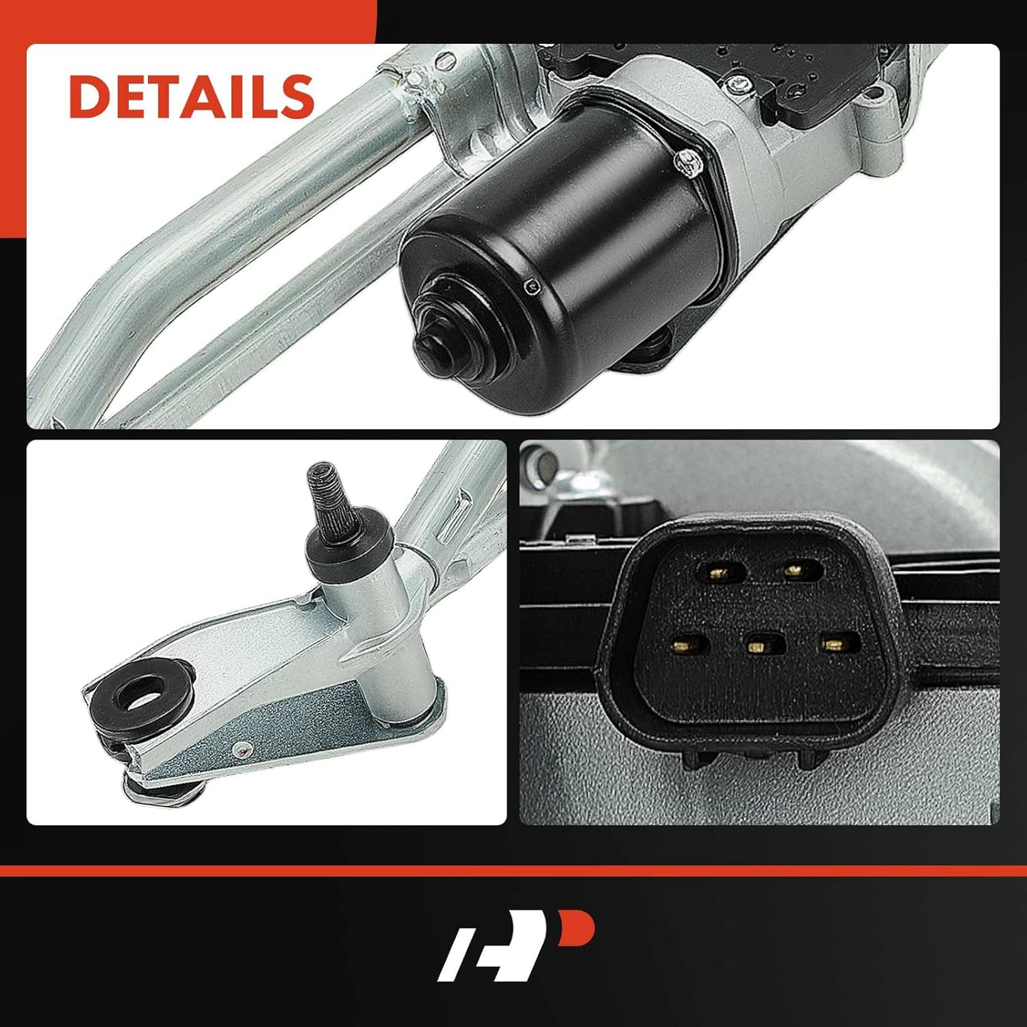 A-Premium Front Windshield Wiper Motor and Linkage Assembly Compatible with Chevrolet Silverado 1500 LD, Silverado 2500 3500 4500 5500 6500 HD & GMC Sierra 1500 & International Harvester CV515