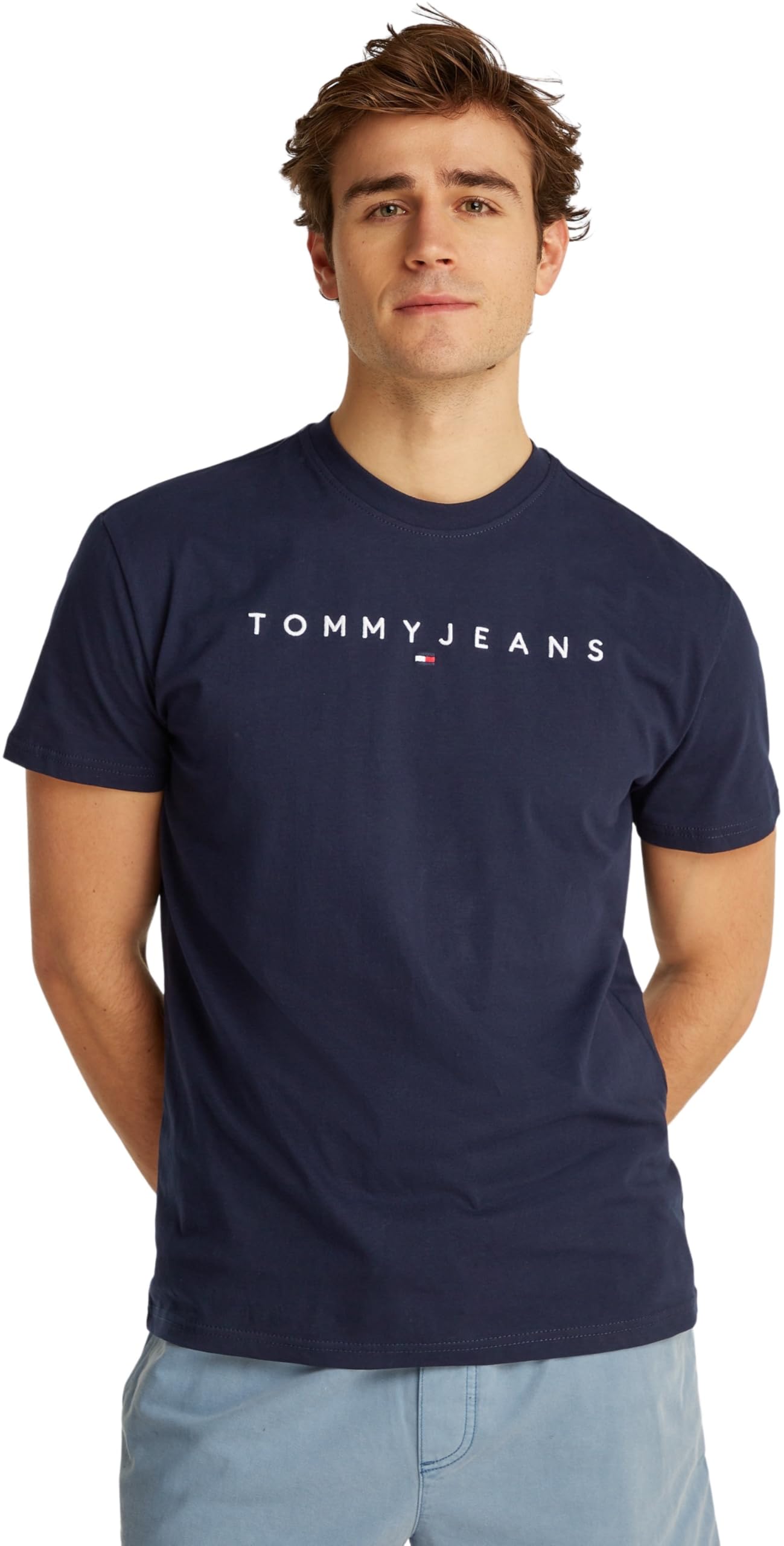 Tommy Jeans Men's Linear Logo T-Shirt - Dk Night Navy - M