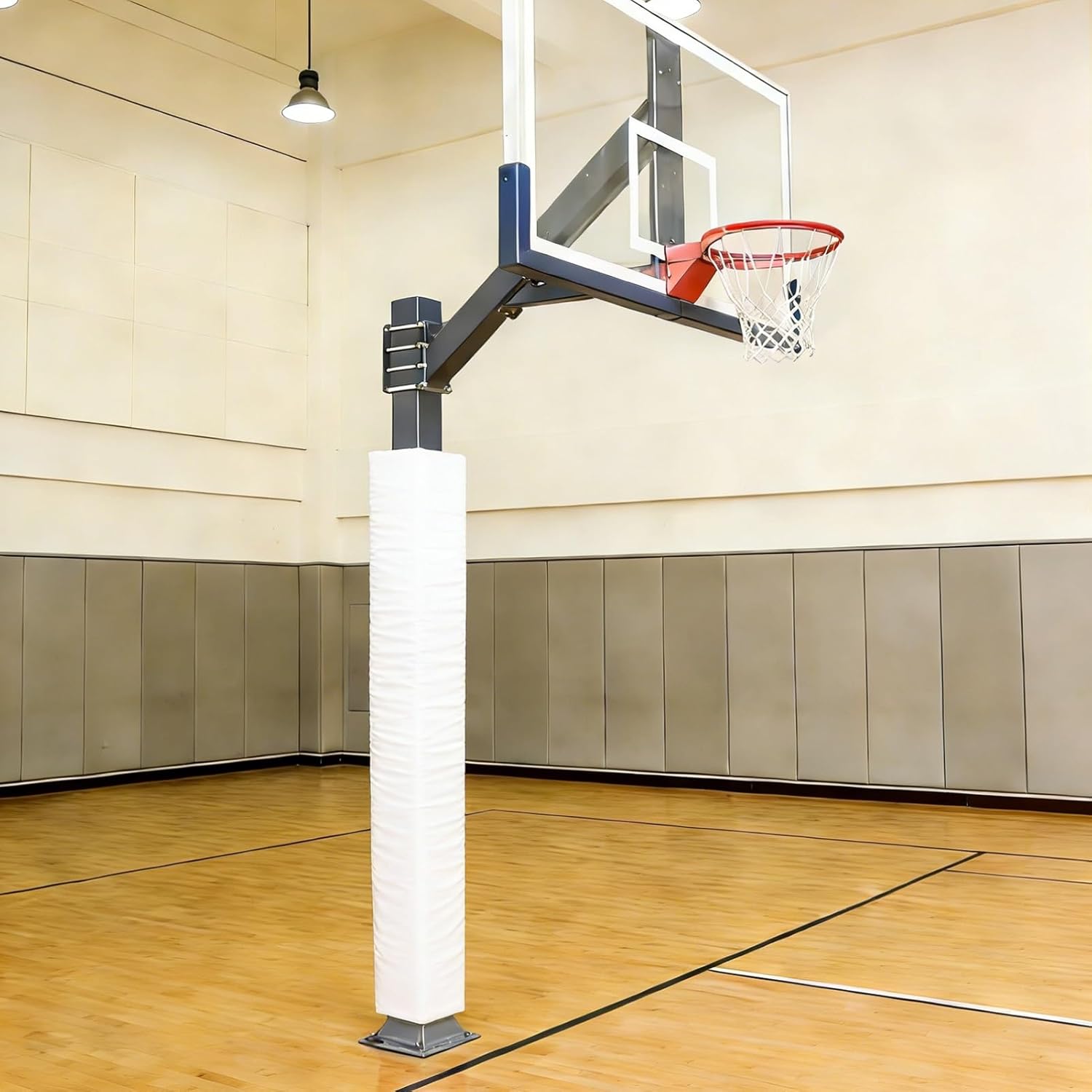 Square Basketball Pole Padding Fits 10"x10",11"x11", 12"x12" Poles, Durable 6 ft Tall Pole Pads Outdoor and Indoor, UV-Resistant Waterproof Basketball Hoop Pads