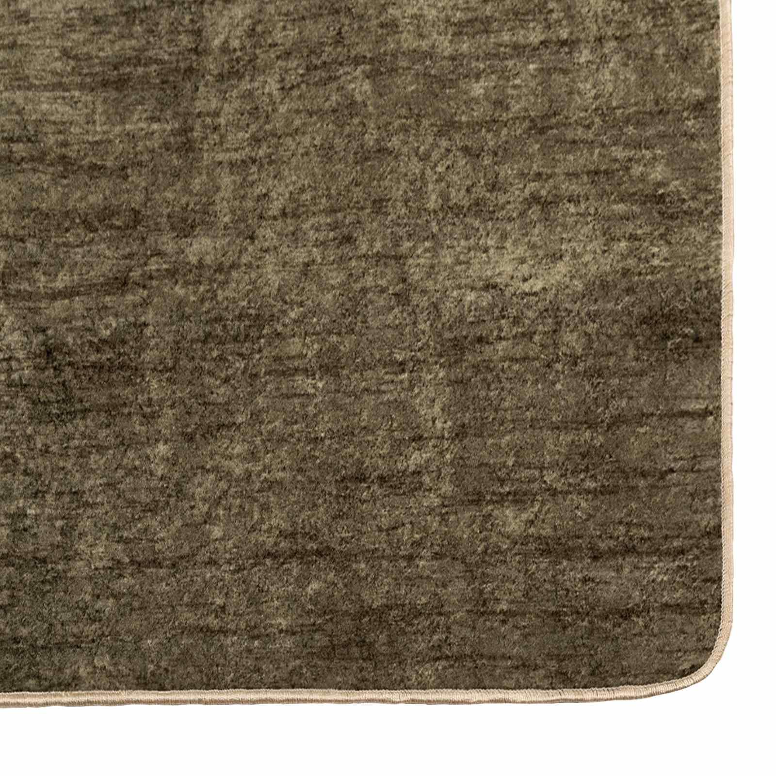 Marsa Tapis de sol, vert forêt, 80 x 100 cm, en polyester PVC, antidérapant, lavable, pour couloir, salon, chambre à coucher, chambre d'enfant, moderne, doux