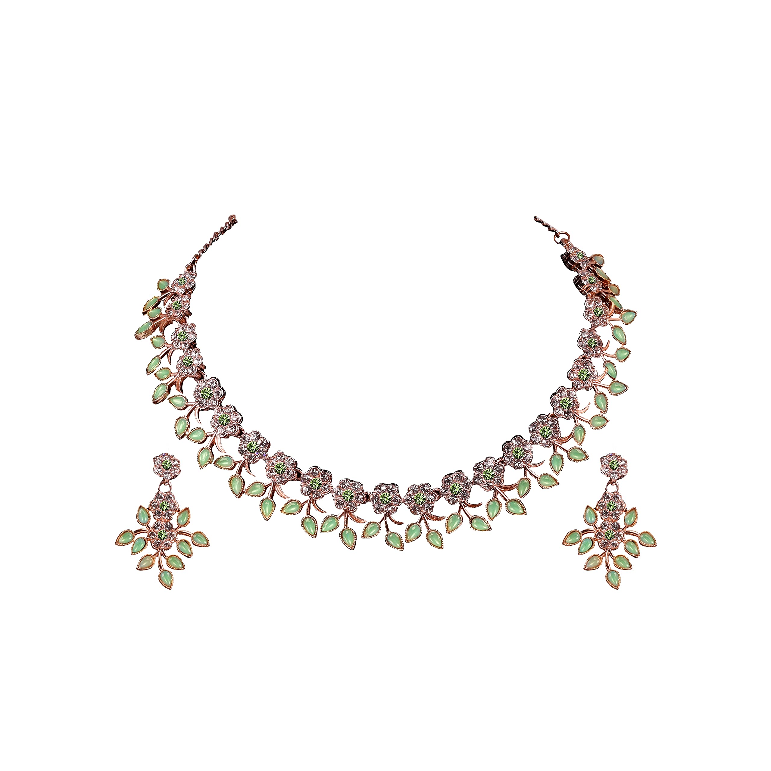 Brado Jewellery Sea Green Choker Necklace Set With 1 Pair Of Earring for women and girls (ATS SEA GREENs) (B0BSDH46ZW) Amazon Price History, Amazon Price Tracker