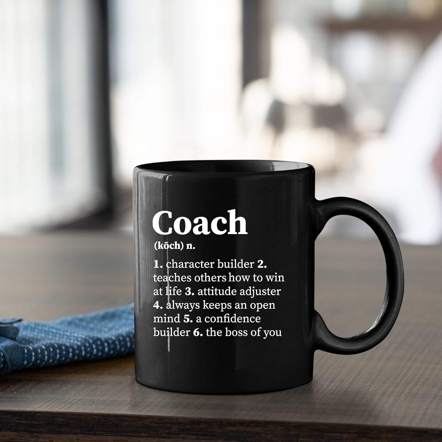 Coach Definition Mug Coach Gifts Team Manager Office Boss Appreciation Inspirational Novelty Ceramic Coffee Mug 11 oz Black 11 oz - Image 5