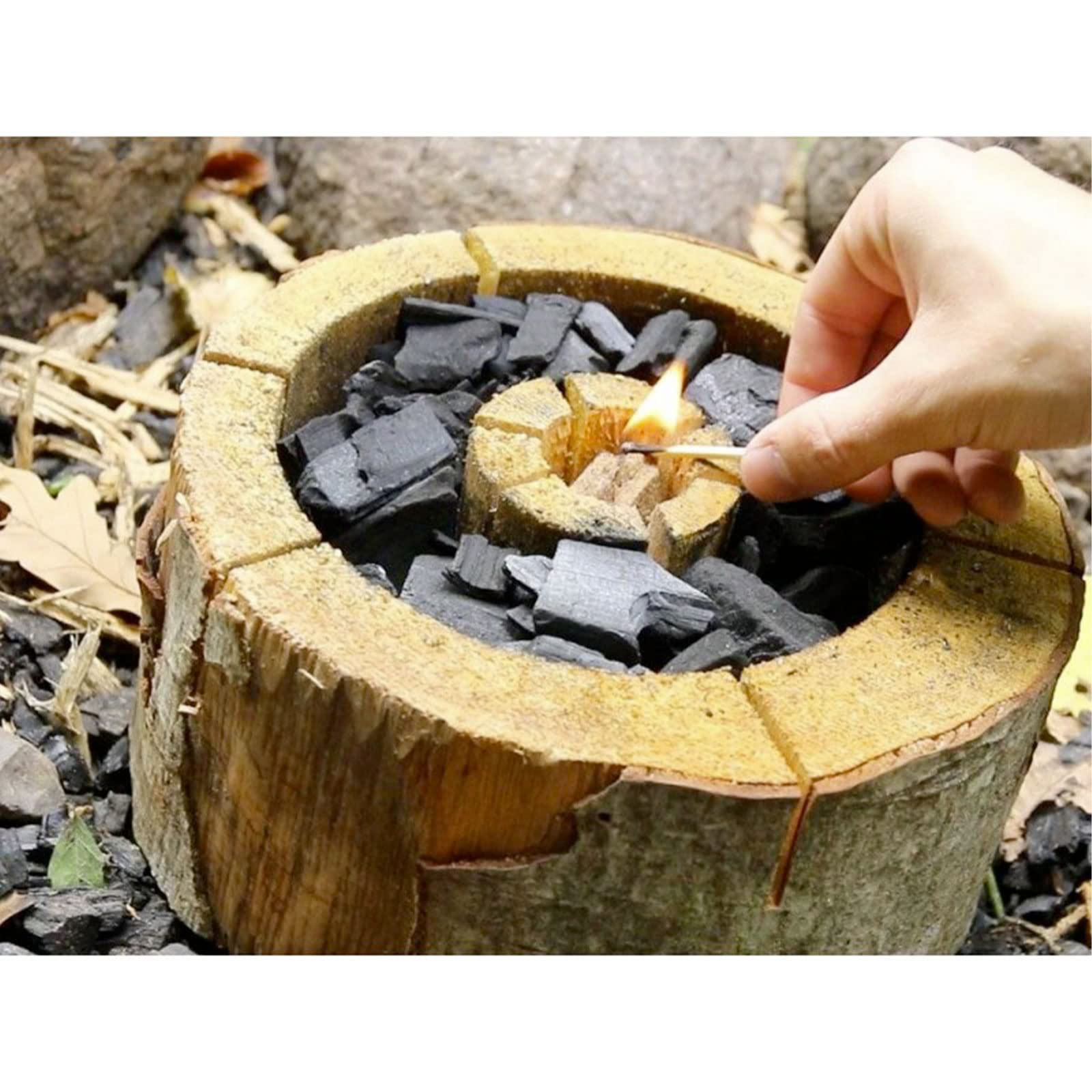 Mondo Viro Barbecue accendifuoco take away usa e getta in carbone e legno naturale in ontano (2)