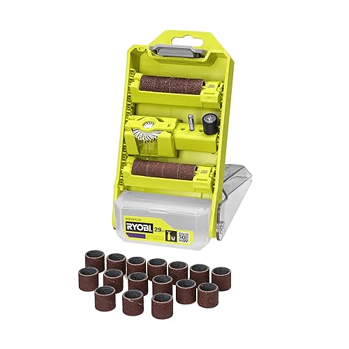 Ryobi RARSPK-29 Kit de 29 accesorios para herramientas rotativas Collet 0.126 in 18"