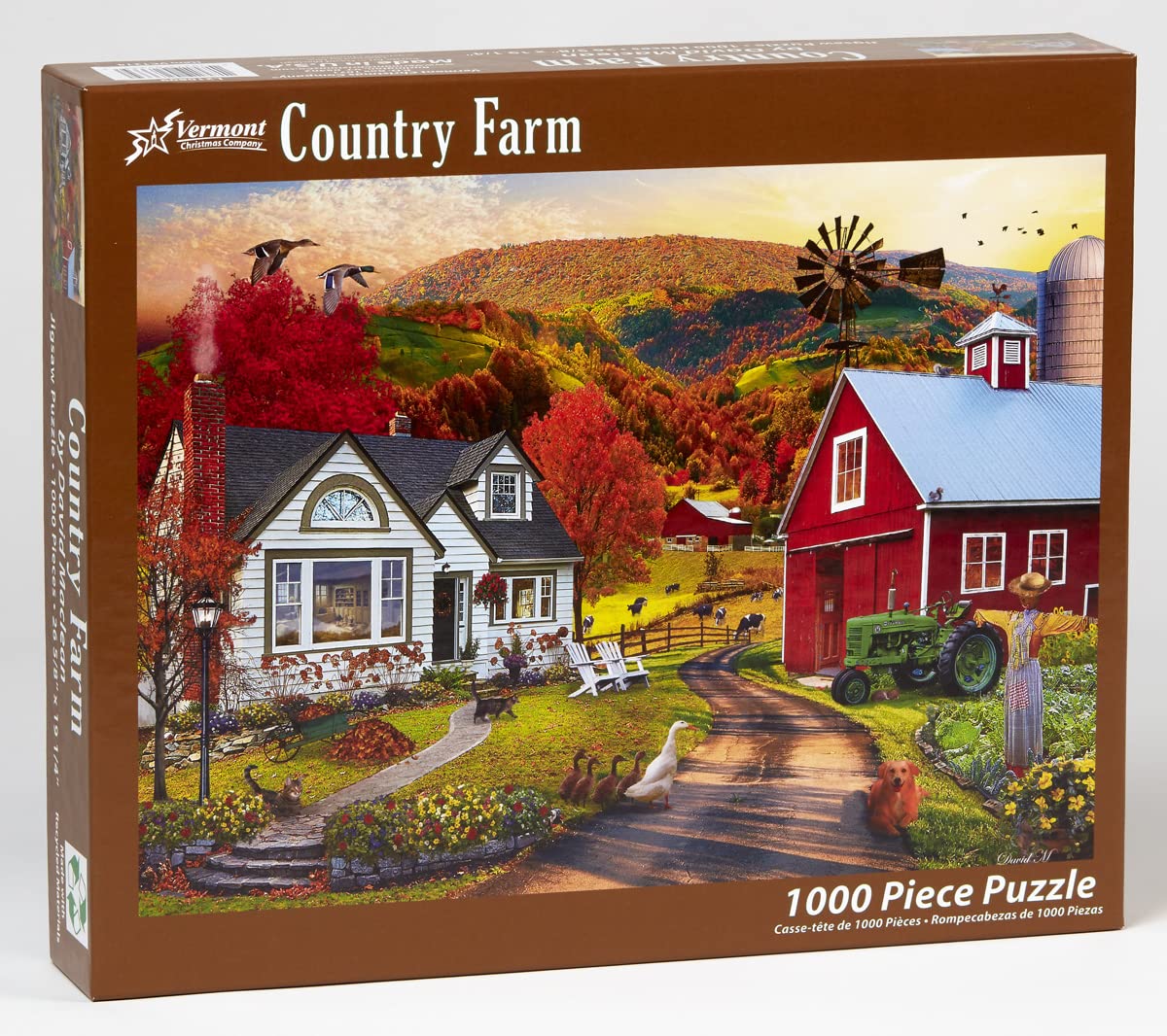 Vermont Christmas Company Puzzle 1000 Pezzi – Camper Vintage, Per Adulti E Famiglie, Cartone Riciclato, 66x48 Cm