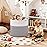 Goodpick 17x16 Toy Storage for Kids, Home Dcor Living Room, Baby Basket for Nursery Playroom, Soft Woven Cotton Rope Baskets for Blankets Pillows Clothes, Grey
