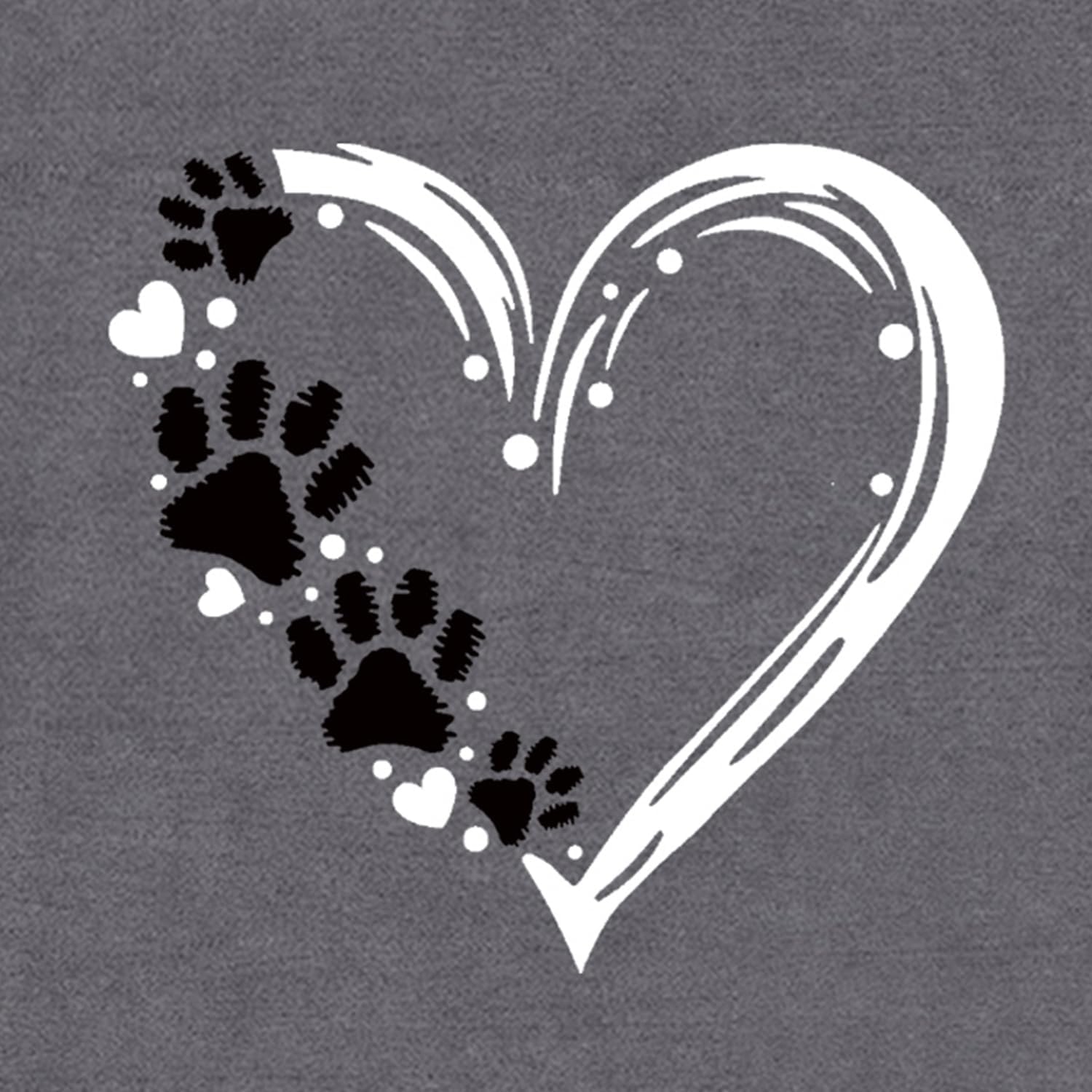 Dog Mom Shirts for Women Dog Lover Tshirts Cute Paw Love Heart Print Tee Tops - Image 6
