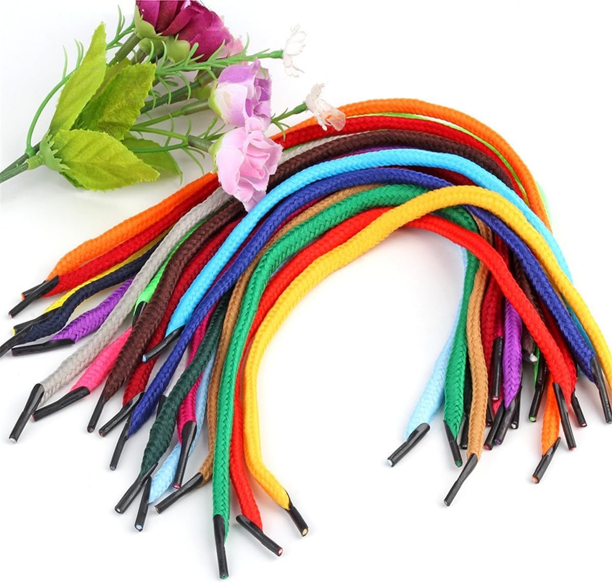 100 Pcs 11.8 inch Twisted Gift Bag Rope Wine Box Handle Replacement String Paper Box Carrying Rope Soft Solid Braided Decorative Durable Rope Craft Colored Rope Twisted Knot Tying Rope Cord