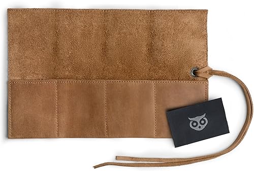 Miniatura 5 de Hide &amp; Drink, Organizador de rollos de reloj de cuero hecho a mano de cuero de grano completo, con capacidad para hasta 4 relojes, fácil de llevar