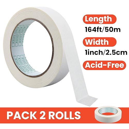Miniatura 2 de Cinta de arte blanca para artistas de enmascarar, cinta de papel extraíble para dibujar arte, acuarela, pintura en lienzo, enmarcado, 328 pies de